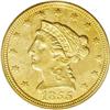 Image 1 : 1855-C $2 1/2 AU58 PCGS. Variety 16-I. Only about 50 e 1855-C[$2 1/2] AU58 PCGS.