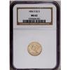 Image 3 : 1856-S $2 1/2 MS62 NGC. This is a decent-looking piece 1856-S[$2 1/2] MS62 NGC.