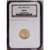 Image 1 : 1861 $2 1/2 New Reverse, Type Two AU58 NGC. Only the f 1861[$2 1/2] New Reverse, Type Two AU58 NGC.