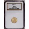 Image 3 : 1907 $2 1/2 MS66 NGC. A bright, shimmering Gem with pi 1907[$2 1/2] MS66 NGC.