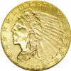 Image 1 : 1909 $2 1/2 MS65 NGC. A satiny Gem with rich golden co 1909[$2 1/2] MS65 NGC.