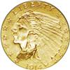 Image 1 : 1914 $2 1/2 MS62 PCGS. Typically struck with satiny lu 1914[$2 1/2] MS62 PCGS.