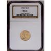 Image 1 : 1926 $2 1/2 MS64 NGC. Bright yellow-gold surfaces that 1926[$2 1/2] MS64 NGC.