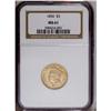 Image 3 : 1856 $3 MS61 NGC. A relatively clean example with some 1856[$3] MS61 NGC.