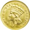 Image 1 : 1878 $3 MS63 NGC. Thick mint luster is complemented by 1878[$3] MS63 NGC.
