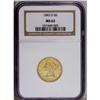 Image 3 : 1843-D $5 Small D MS63 NGC. Variety 10-G. The variety 1843-D[$5] Small D MS63 NGC.