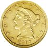 Image 1 : 1867-S $5 AU53 NGC. The 1867-S half eagle, an underapp 1867-S[$5] AU53 NGC.