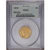 Image 1 : 1908 $5 MS62 PCGS. An orange and olive-gray Indian hal 1908[$5] MS62 PCGS.