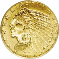 1914-S $5 MS64 PCGS. A nearly impossible issue to loca 1914-S[$5] MS64 PCGS.