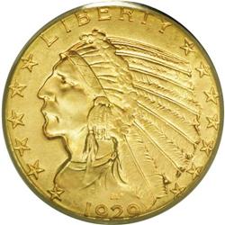 1929 $5 MS64 PCGS. The 1929 half eagle is the final is 1929[$5] MS64 PCGS.
