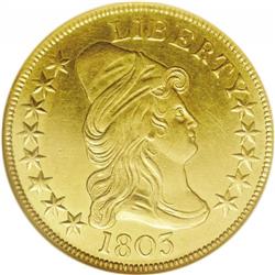 1803 $10 Small Stars Reverse AU58 NGC. Breen-6844, B. 1803[$10] Small Stars Reverse AU58 NGC.