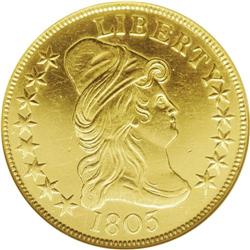 1803 $10 Small Stars Reverse--Cleaned--ANACS. MS60 Det 1803[$10] Small Stars Reverse--Cleaned--ANACS