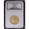 Image 3 : 1845-O $10 AU53 NGC. Breen-6869, Repunched Date. The 8 1845-O[$10] AU53 NGC.