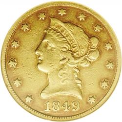 1849-O $10 XF45 NGC. Doug Winter''s New Orleans Mint G 1849-O[$10] XF45 NGC.