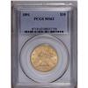 Image 1 : 1891 $10 MS62 PCGS. This satiny peach-gold better date 1891[$10] MS62 PCGS.