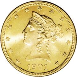 1901 $10 MS65 PCGS. When first viewing this coin, one 1901[$10] MS65 PCGS.
