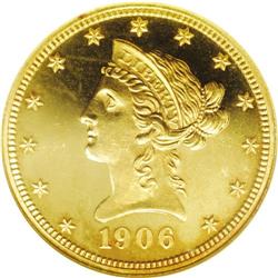 1906 $10 PR66 NGC.From The Larj Collection. 1906[$10] PR66 NGC.