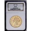 Image 1 : 1851 $20 XF45 NGC. Traces of luster rest in the protec 1851[$20] XF45 NGC.