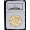 Image 1 : 1867 $20 AU55 NGC. Attractive greenish-gold surfaces w 1867[$20] AU55 NGC.