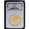 Image 1 : 1876-S $20 AU53 NGC. Traces of luster are apparent in 1876-S[$20] AU53 NGC.