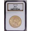 Image 1 : 1876-S $20 MS61 NGC. Somewhat subdued luster occupies 1876-S[$20] MS61 NGC.
