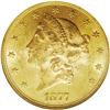 Image 1 : 1877-S $20 MS62 NGC. This fully lustrous piece display 1877-S[$20] MS62 NGC.