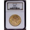 Image 3 : 1877-S $20 MS62 NGC. This fully lustrous piece display 1877-S[$20] MS62 NGC.