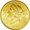 Image 1 : 1882-CC $20 AU58 NGC. A boldly defined near-Mint Carso 1882-CC[$20] AU58 NGC.