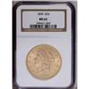 Image 1 : 1890 $20 MS62 NGC. Apricot-gold surfaces display somew 1890[$20] MS62 NGC.