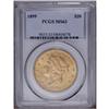 Image 1 : 1899 $20 MS63 PCGS. Honey-gold surfaces display the st 1899[$20] MS63 PCGS.