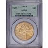 Image 1 : 1900 $20 MS63 PCGS. A crisply struck and highly lustro 1900[$20] MS63 PCGS.
