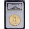 Image 1 : 1908-D $20 Motto MS61 NGC. A satiny example of this sc 1908-D[$20] Motto MS61 NGC.