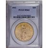 Image 1 : 1911 $20 MS63 PCGS. A satiny sunrise-gold example of t 1911[$20] MS63 PCGS.