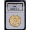 Image 1 : 1911-D $20 MS62 NGC. The otherwise honey-gold surfaces 1911-D[$20] MS62 NGC.