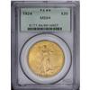 Image 1 : 1924 $20 MS64 NGC. Sharply struck and fully lustrous w 1924[$20] MS64 NGC.