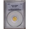 Image 3 : 1872 $1 Indian Round 1 Dollar, BG-1207, R.4, MS62 PCGS 1872[$1] Indian Round 1 Dollar, BG-1207, R.4,