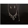 Image 1 : Czech Crystal Rhinestone Bridal Necklace Set