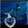Image 2 : Austrian Crystal with Swarovski Elements - Beautiful blue "Heart of the Ocean" necklace.