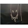 Image 1 : Czech Crystal Rhinestone Bridal Necklace Set