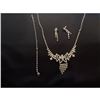 Image 1 : Czech Crystal Rhinestone Bridal Necklace Set