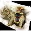 Image 5 : Faberge Elephant Trinket & Jewelry Box Made Crystal Bejeweled Figurine Ring Box