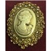 Image 3 : Ladies Silhouetted Rhinestone Cameo Pendant Broach