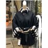 Image 1 : Double Face Wool Cape w/ Chinichilla Rex Collar & Cuffs