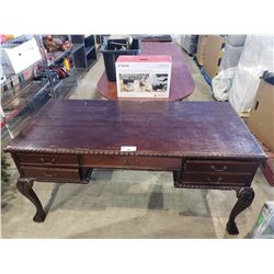 WOODEN DESK (HAS FLAWS)