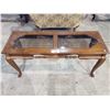 Image 1 : WOODEN SIDE TABLE WITH GLASS TOPS