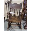 Image 2 : WOODEN CHILDRENS ROCKING CHAIR & FIREPLACE UTENSILS