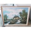 Image 1 : SILVER FRAME PAINTING SIGNED BY K. DOMINGO 3.6FT X 4.6FT