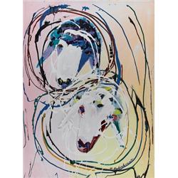 Menashe Kadishman, Acrylic on canvas