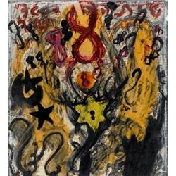 Moshe Gershuni, Mixed media on paper
