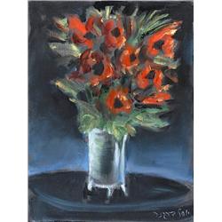 Yosl Bergner, Oil on canvas